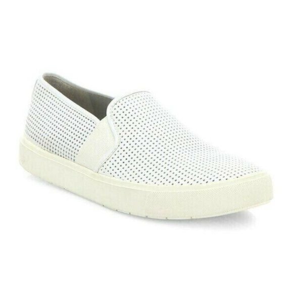 Vince Shoes - Vince Perforated Blair 5 Slip-On Sneakers Leather Shoes White 8